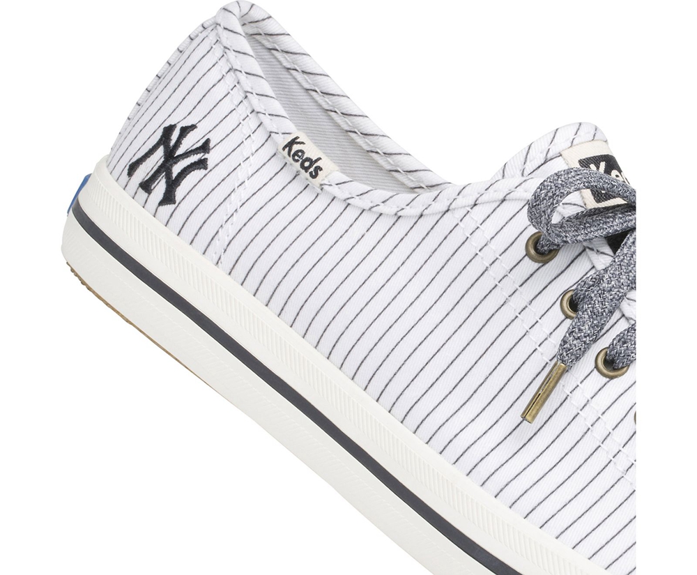 Πανινα Παπουτσια Γυναικεια - Keds Kickstart Mlb® - Λευκα - XGLKZ5817